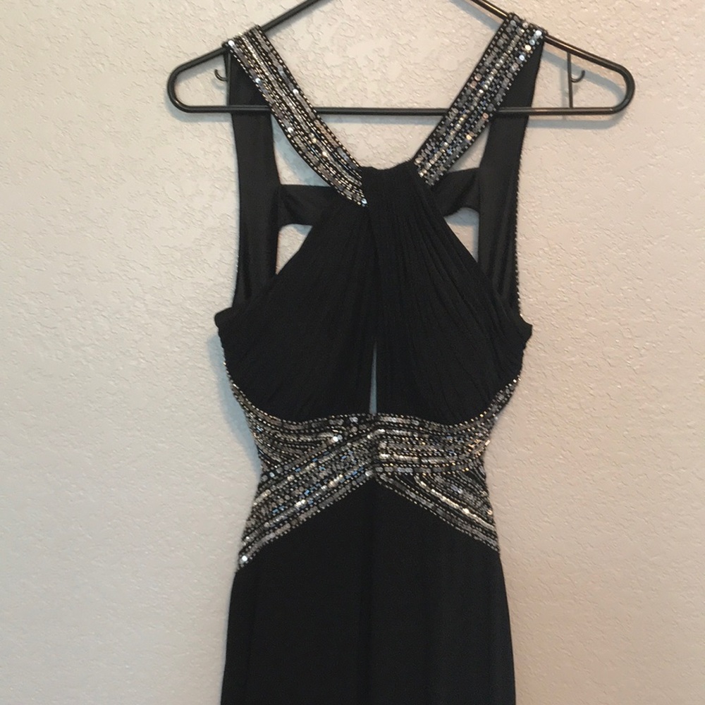 Black and silver gown